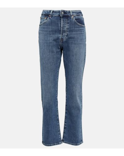 AG Jeans American Mid-rise Straight Jeans - Blue