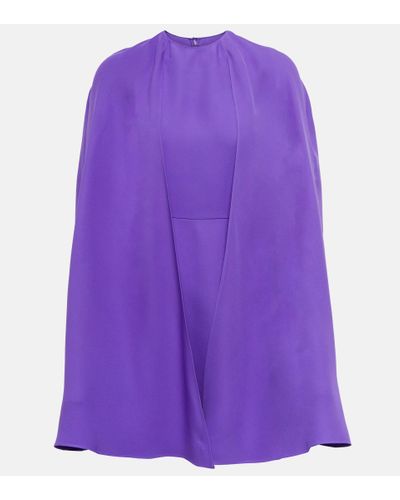 Valentino Cady Couture Silk Minidress - Purple