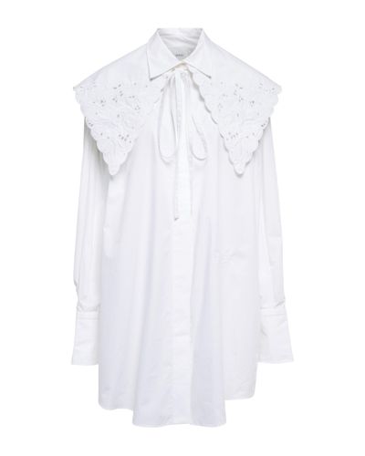 Patou Hemdblusenkleid aus Baumwollpopeline - Weiß