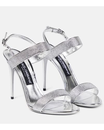 Dolce & Gabbana X Kim – Sandales a cristaux - Blanc