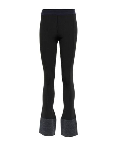 Jacquemus Pantalon Maille evase - Noir