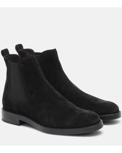Tod's Suede Chelsea Boots - Black