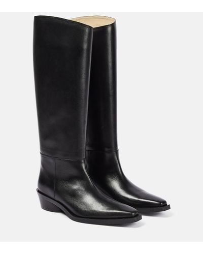 Proenza Schouler Bronco Leather Knee-high Boots - Black