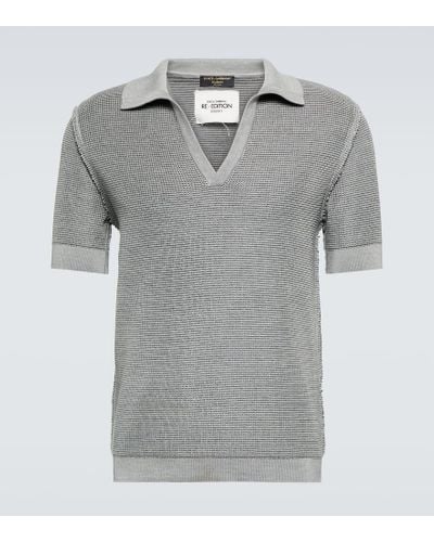Dolce & Gabbana Silk Polo Shirt - Gray