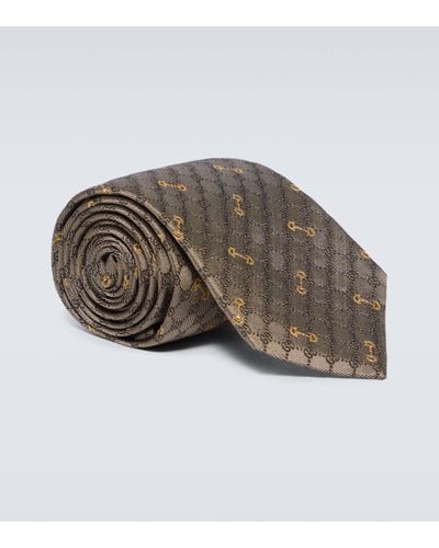 Gucci GG Silk Jacquard Tie - Natural