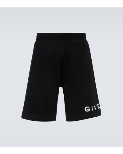 Givenchy Short en coton a logo - Noir
