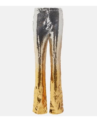 Rabanne Embellished Flared Trousers - Metallic