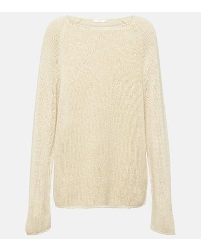 The Row Fausto Silk Sweater - Natural