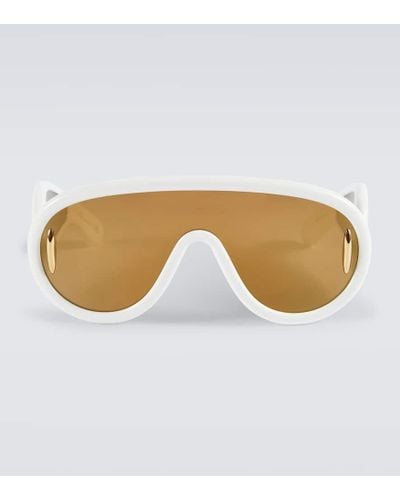 Loewe Paula's Ibiza Wave Mask Oversized D-frame Embellished Acetate Sunglasses - White