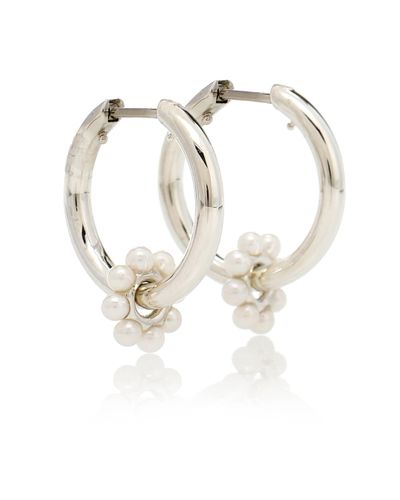 Spinelli Kilcollin Akoya Ara Bloom Sterling-silver Earrings With Pearls - White