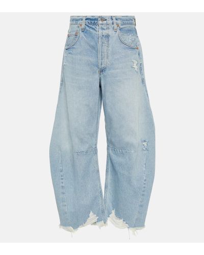 Citizens of Humanity Wide-Leg Jeans Horseshoe - Blau