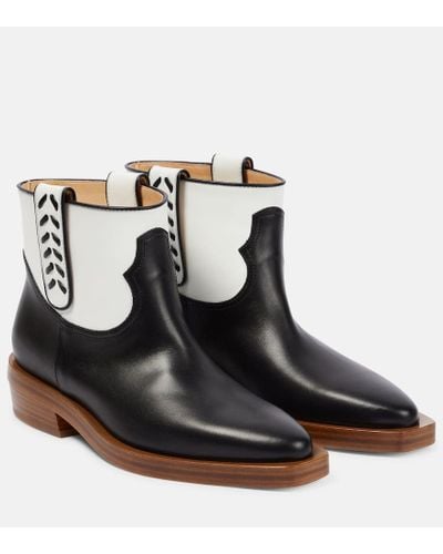 Gabriela Hearst Reza Leather Ankle Boots - Black
