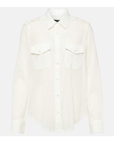 Nili Lotan Jora Cotton Voile Shirt - White
