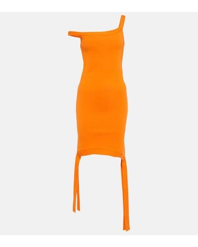JW Anderson Deconstructed Asymmetrical Minidress - Orange