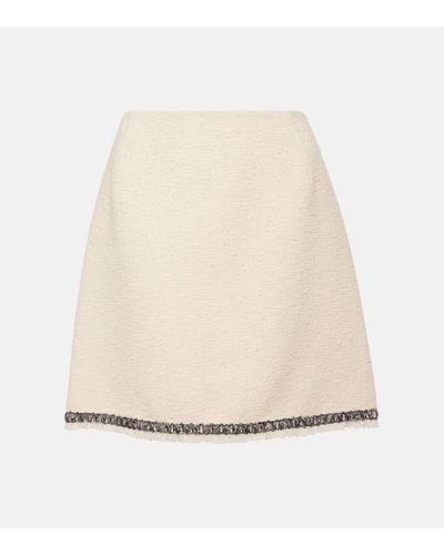 Moncler Mini-jupe en coton melange - Neutre