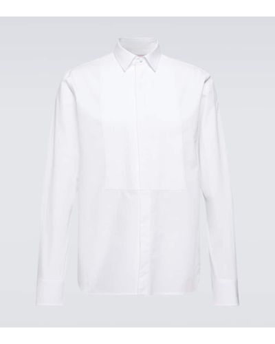 Valentino Camicia in cotone con pieghe - Bianco