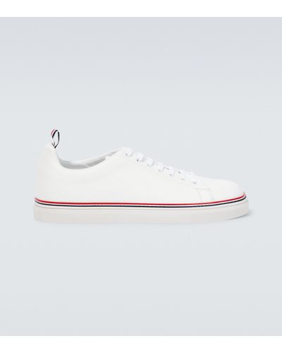 Thom Browne Leather Low-top Trainers - White