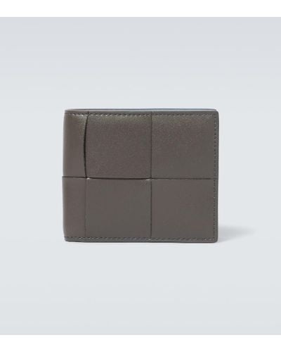 Bottega Veneta Cassette Bifold Leather Wallet - Gray