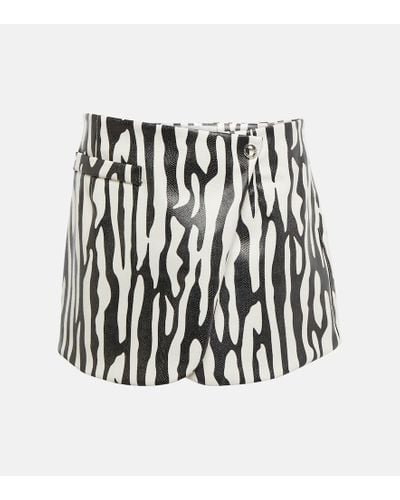 Coperni Zebra-print Warp Miniskirt - Black