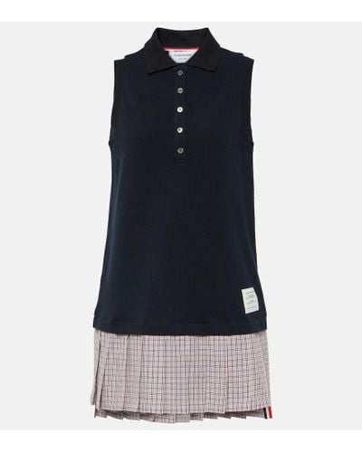 Thom Browne Minikleid aus Baumwolle - Blau