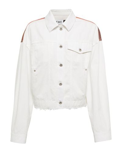 Loewe Paula's Ibiza Printed Denim Jacket - White