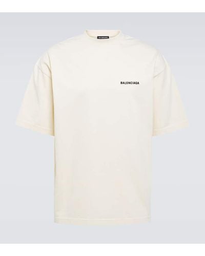 Balenciaga Camiseta en jersey de algodon - Blanco