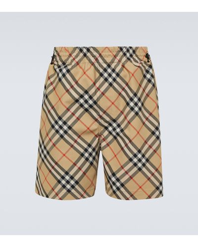 Burberry Check Bermuda Shorts - Natural