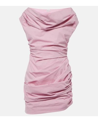 Magda Butrym Minikleid aus einem Baumwollgemisch - Pink