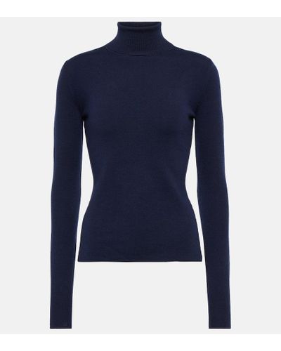Gabriela Hearst May Wool, Silk, And Cashmere Turtleneck Sweater - Blue