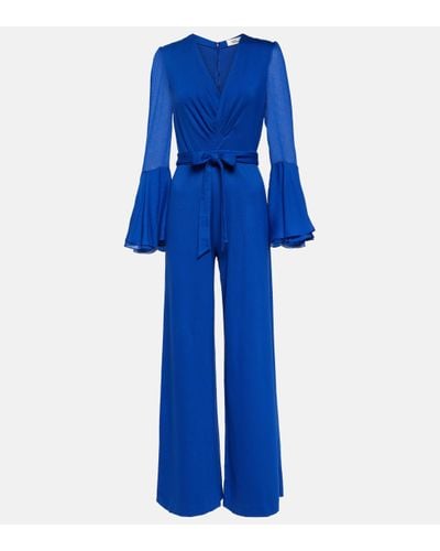 Diane von Furstenberg Combi-pantalon Shing ample - Bleu