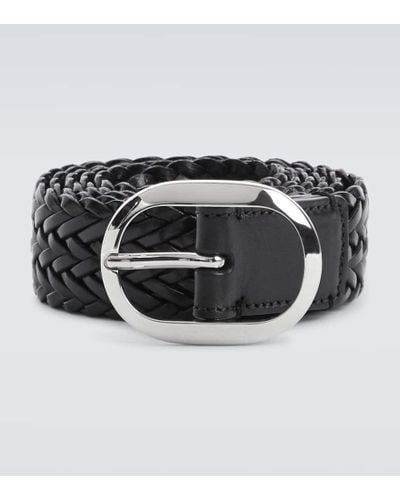 Tom Ford Woven Leather Belt - Metallic