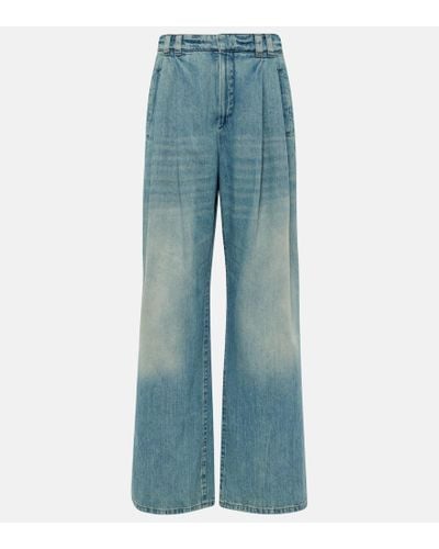 Brunello Cucinelli Jeans a vita alta e gamba larga - Blu
