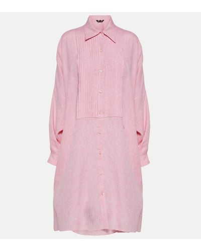 Loro Piana Linen Midi Dress - Pink