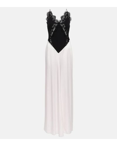 Victoria Beckham Lace-detailed Camisole Gown - White
