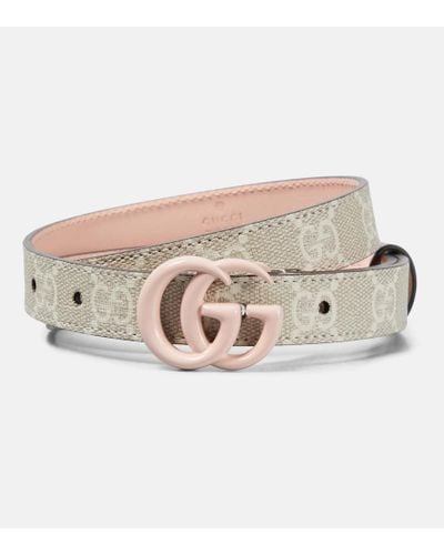 Gucci Guertel GG Marmont Supreme aus Canvas - Pink