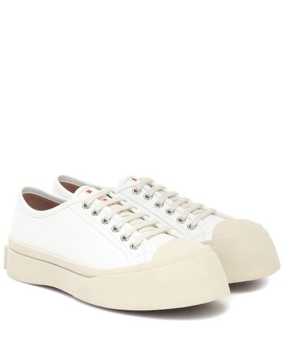 Marni Pablo Leather Sneakers - White