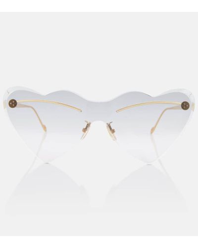 Loewe Paula's Ibiza Herzfoermige Sonnenbrille - Weiß