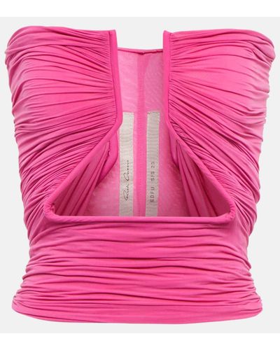 Rick Owens Top Prong con cut-out - Rosa
