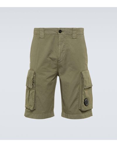 C.P. Company Cotton-blend Cargo Shorts - Green