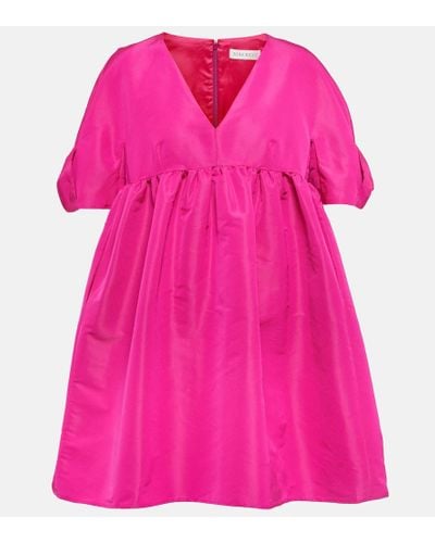 Nina Ricci Minikleid aus Taft - Pink