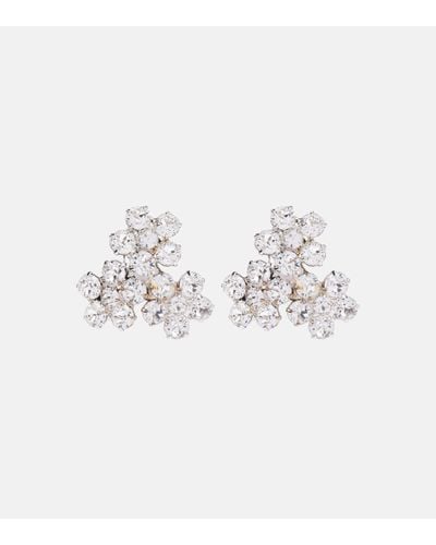Jennifer Behr Violet Crystal-embellished Earrings - White