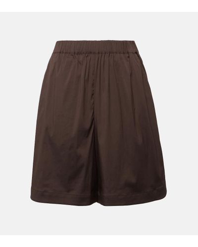 Max Mara Oliveto Cotton-blend Shorts - Brown