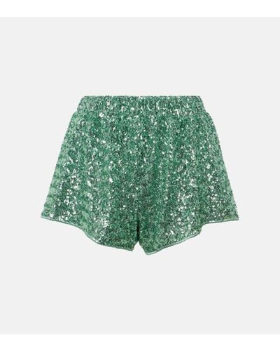 Oséree Sequined Shorts - Green