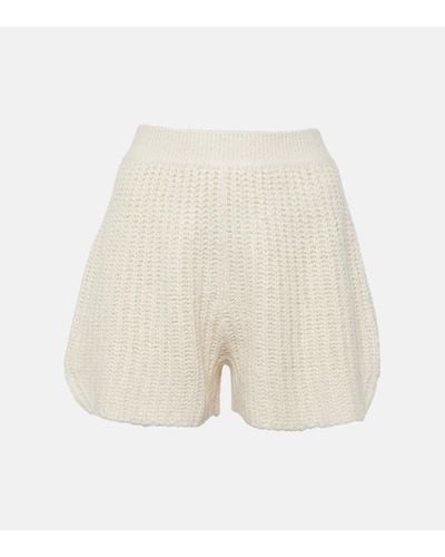 Loro Piana Silk Shorts - Natural
