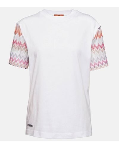 Missoni T-shirt Zig Zag en coton a logo - Blanc