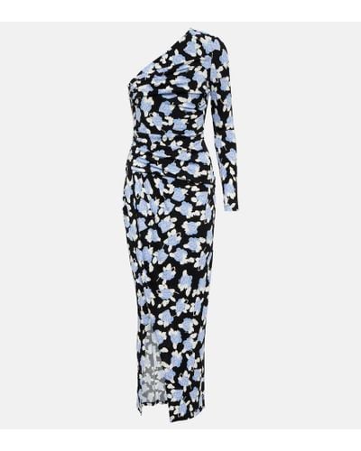 Diane von Furstenberg Vestido largo asimetrico Kitana - Azul