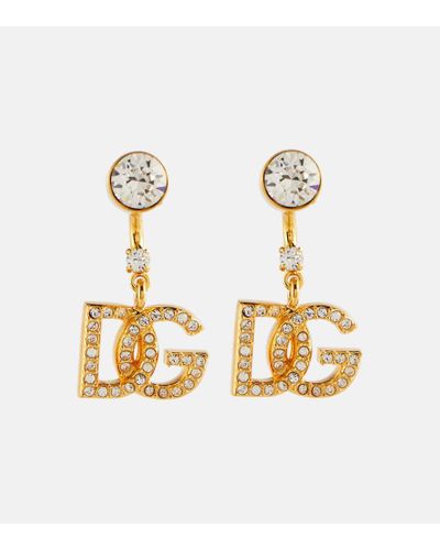 Dolce & Gabbana Pendientes DG con adornos - Metálico