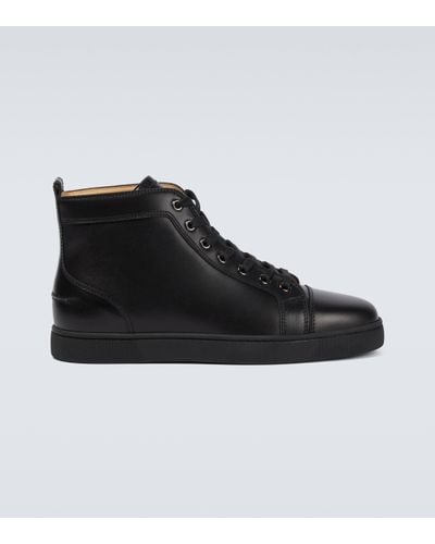 Christian Louboutin Louis Leather High-top Trainers - Black