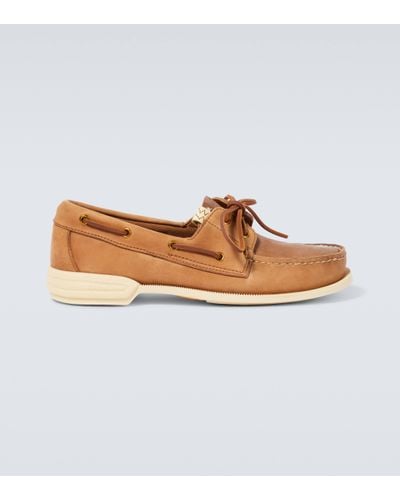 Visvim Mocassins Americana II Eye-Folk en cuir - Marron