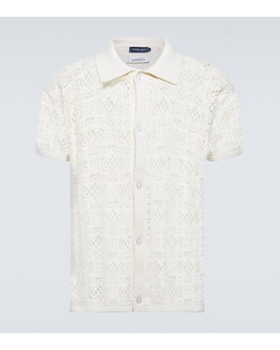 Frescobol Carioca Raul Crochet Cotton Shirt - White